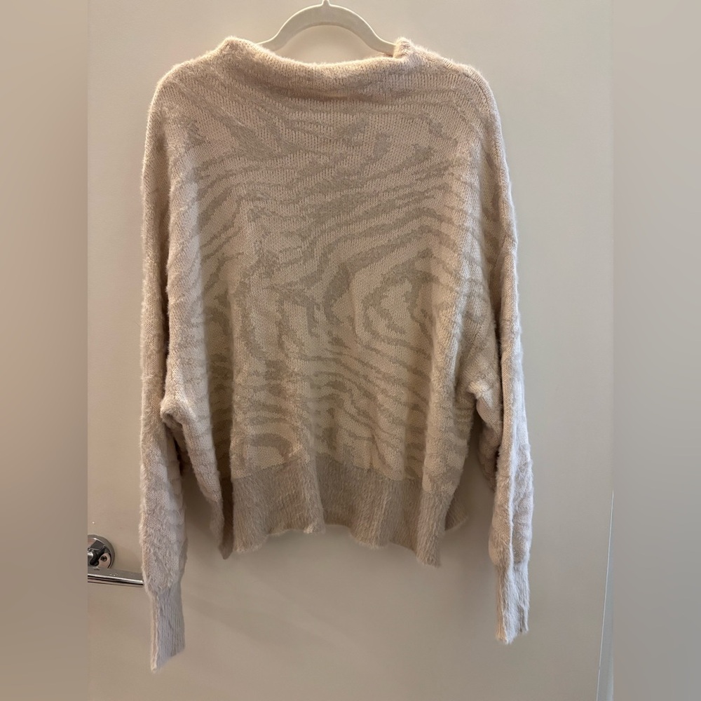 Monk & Lou Fuzzy Cream Sweater